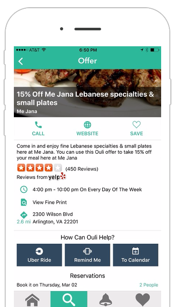 Ouli - Push notification of experience